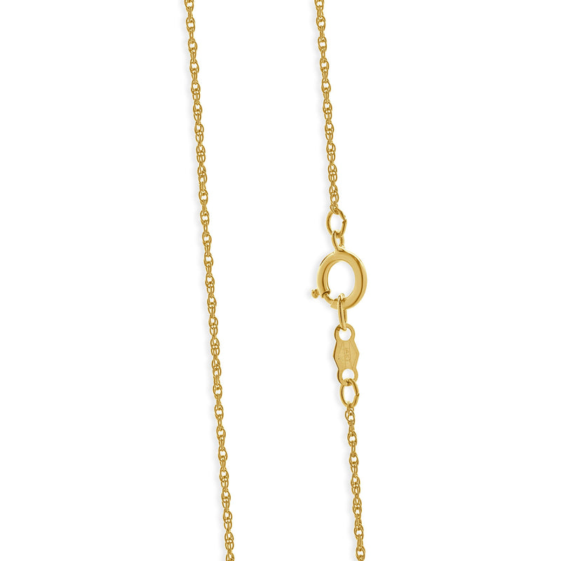 14 Karat Yellow Gold Five Diamond Bezel Set Necklace