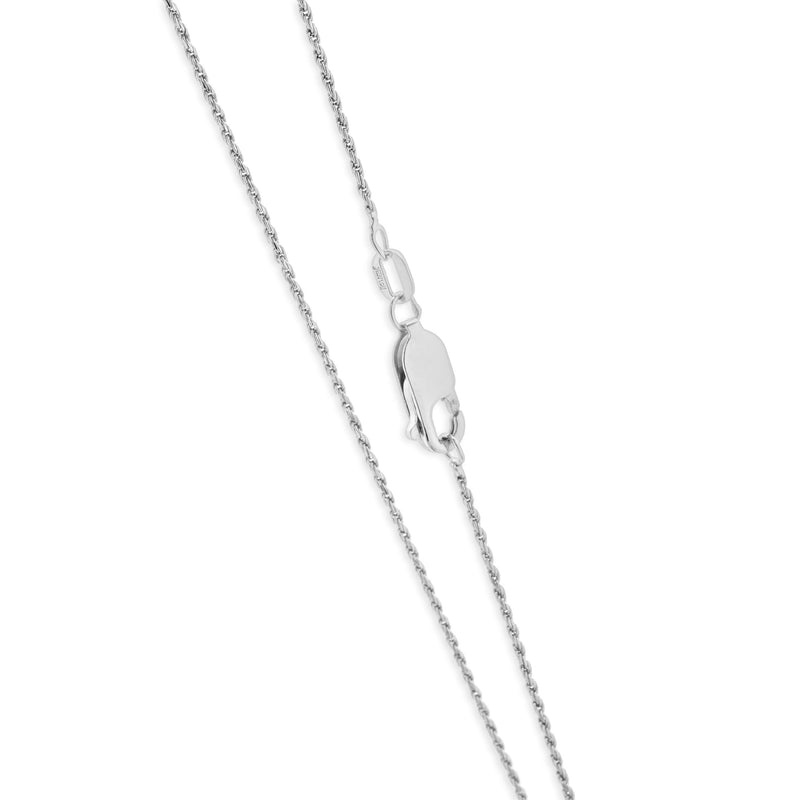 14 Karat White Gold Cut Diamond Necklace