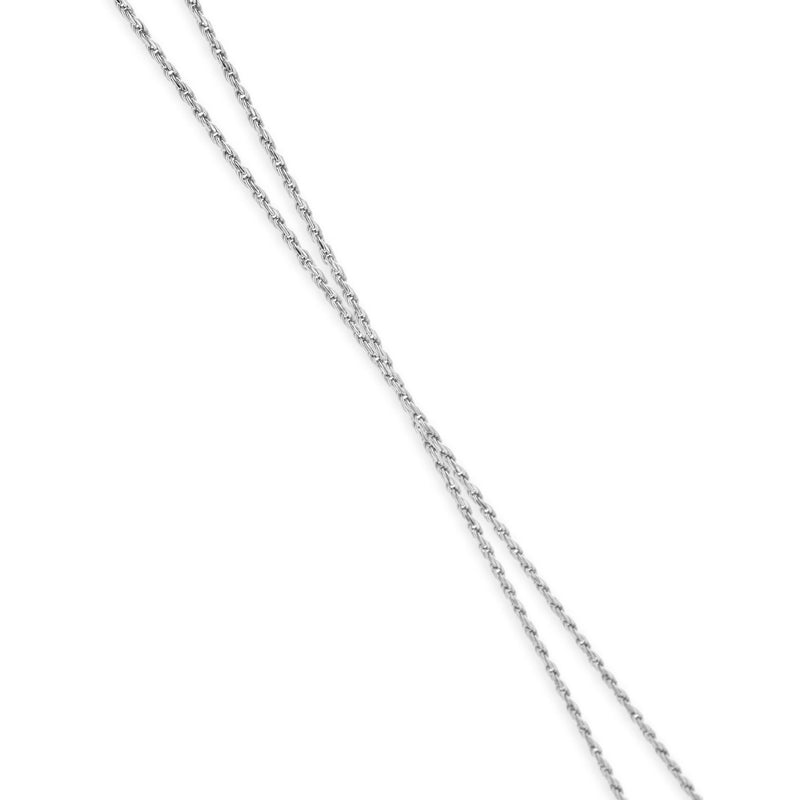 14 Karat White Gold Cut Diamond Necklace
