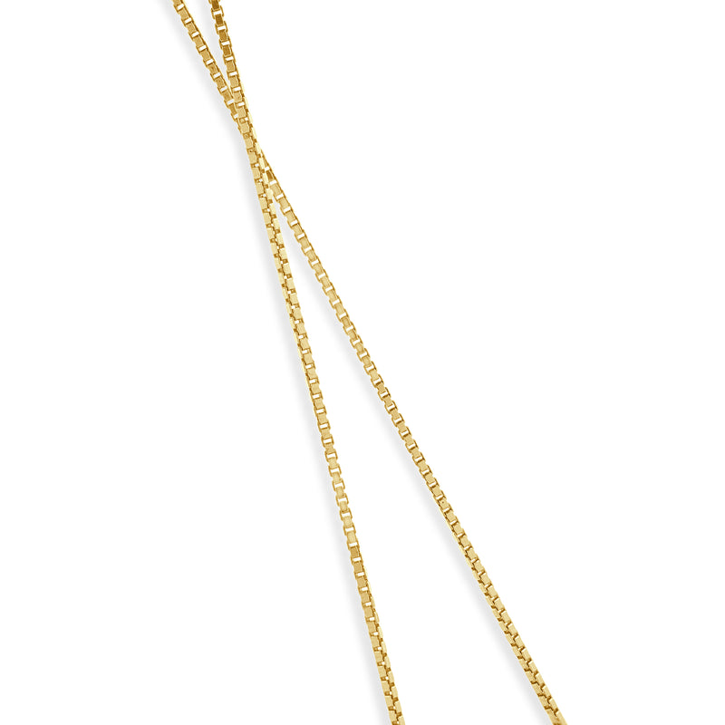 14 Karat Yellow Gold Diamond Cross Necklace