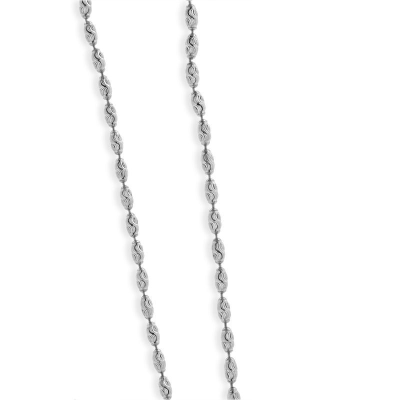 18 Karat White Gold Diamond 3D Diamond Letter H Necklace