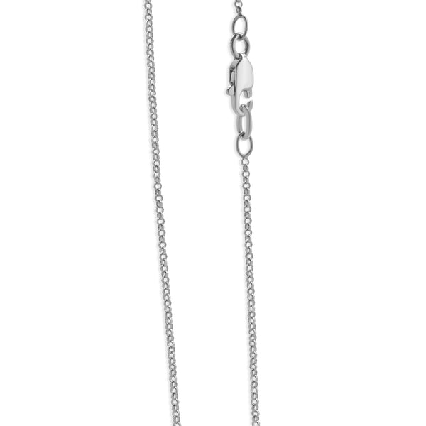 18 Karat White Gold Pave Diamond Tear Drop Necklace