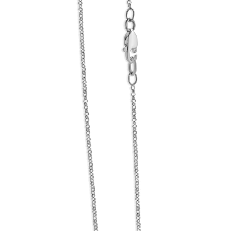 18 Karat White Gold Pave Diamond Tear Drop Necklace