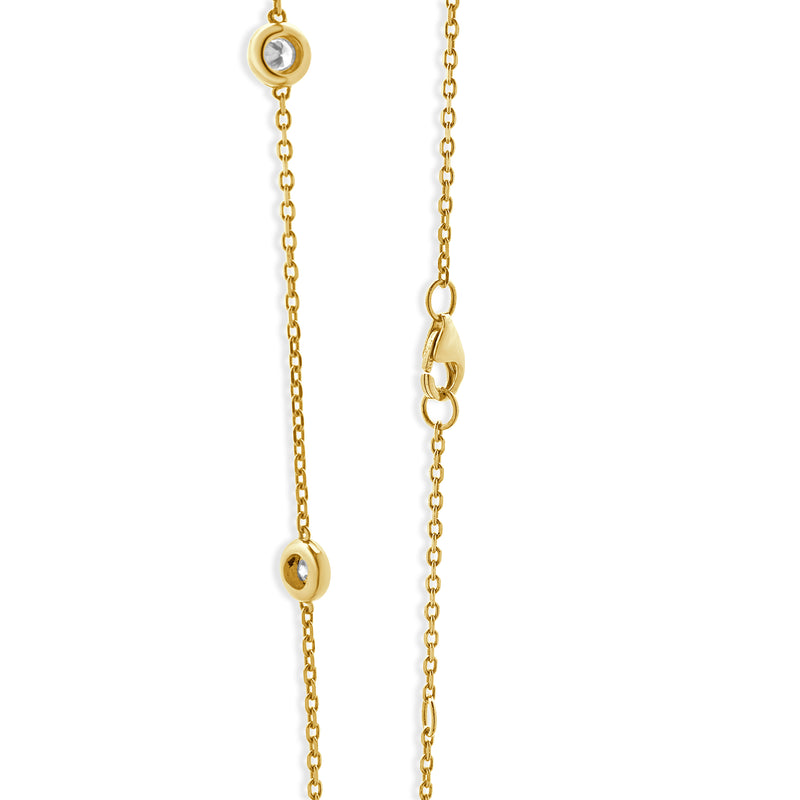 14 Karat Yellow Gold Diamonds by The Yard Necklace