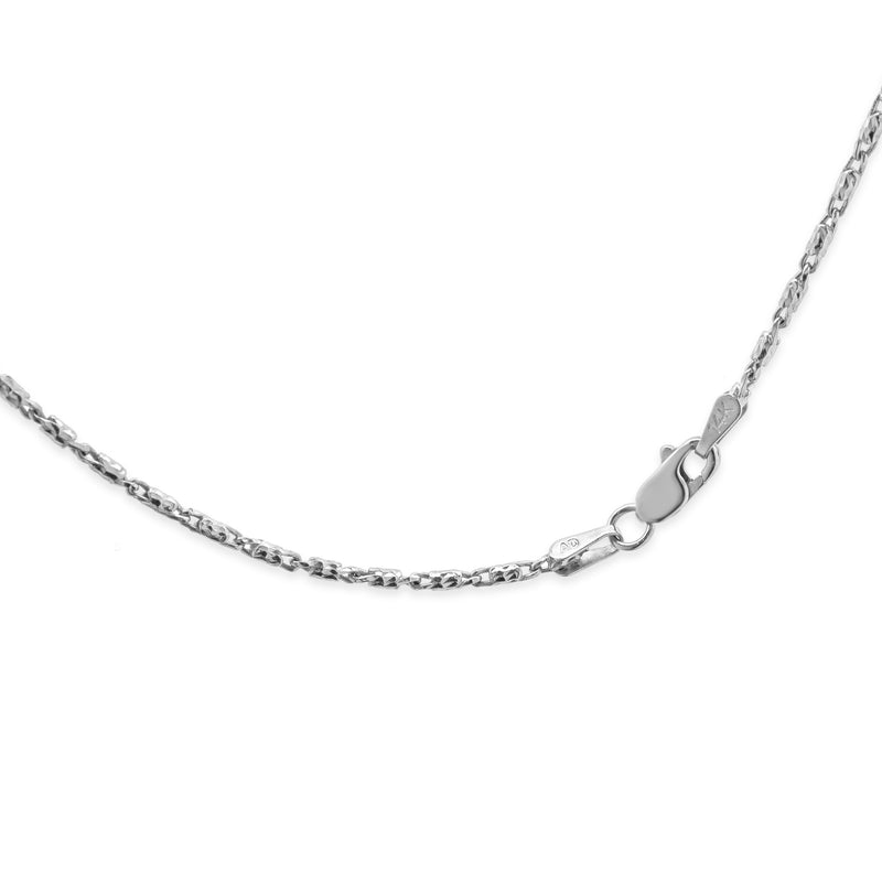 14 Karat White Gold Mosaic Set Diamond Collar Necklace