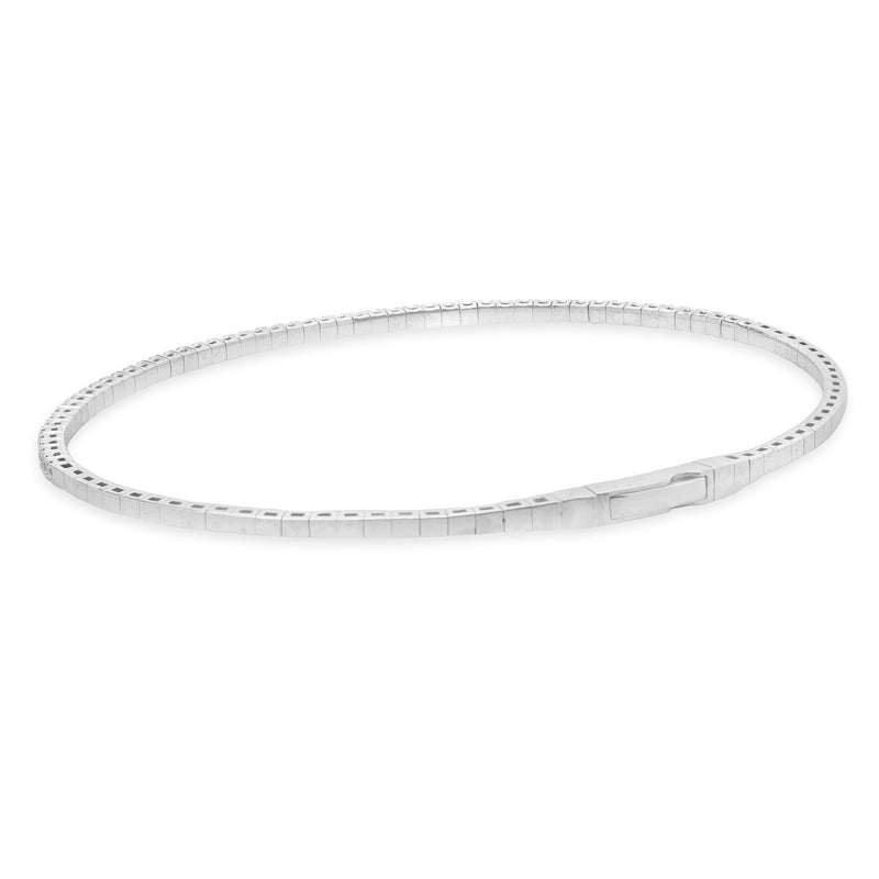 14 Karat White Gold Diamond Flex Bracelet