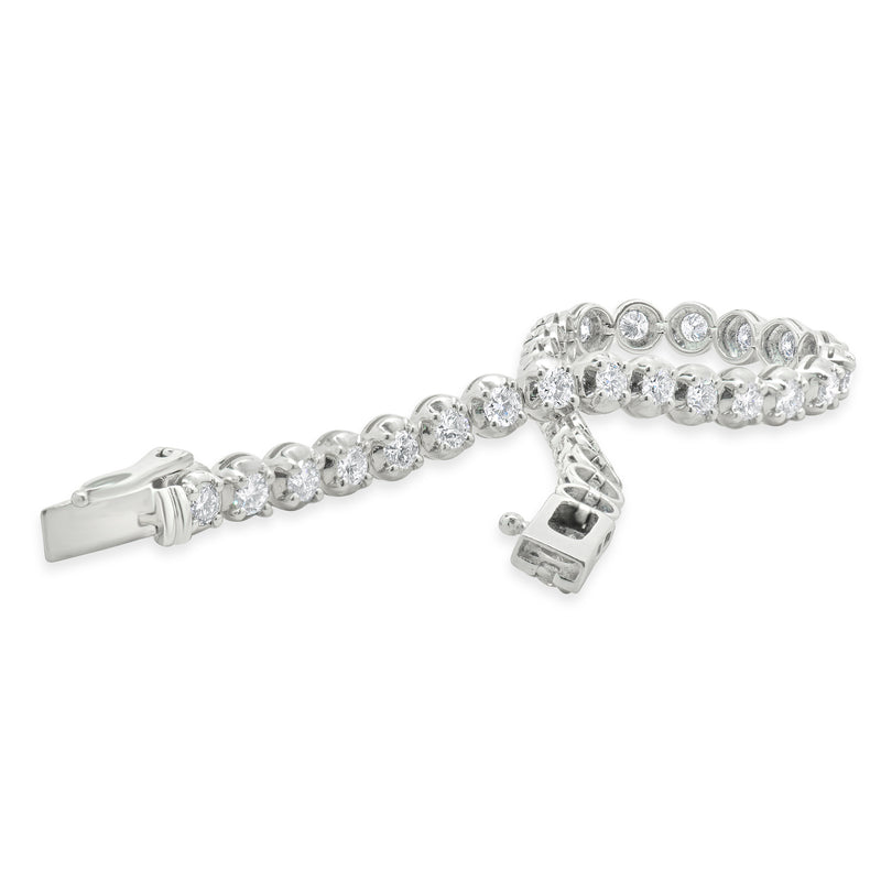 14 Karat White Gold Diamond Tennis Bracelet