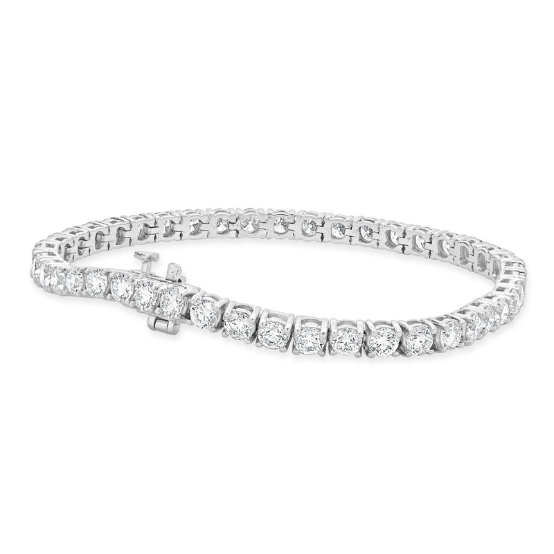 14 Karat White Gold Diamond Inline Tennis Bracelet