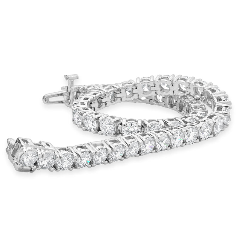 14 Karat White Gold Diamond Inline Tennis Bracelet