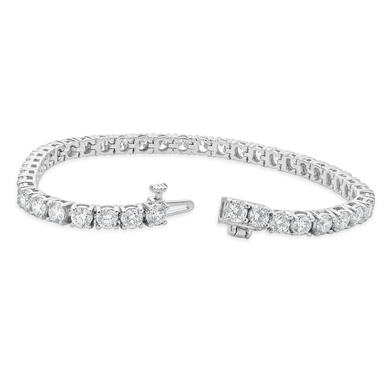 14 Karat White Gold Diamond Inline Tennis Bracelet