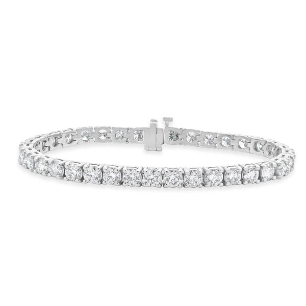 14 Karat White Gold Diamond Inline Tennis Bracelet