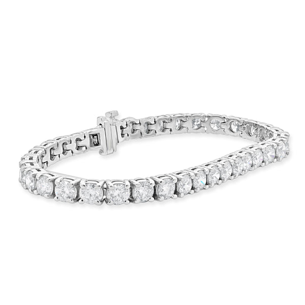 14 Karat White Gold Diamond Inline Tennis Bracelet