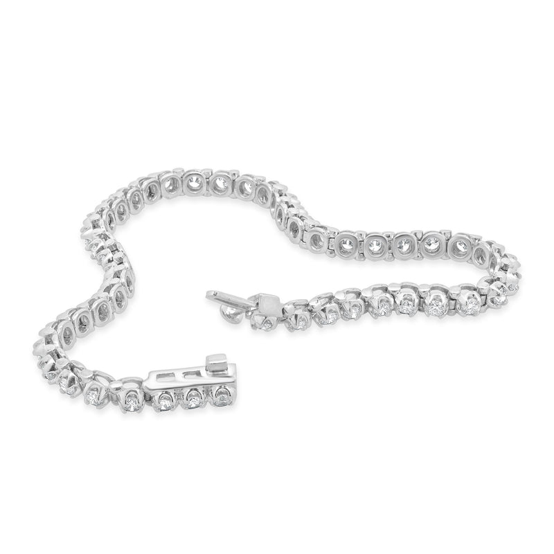 14 Karat White Gold Diamond Inline Tennis Bracelet