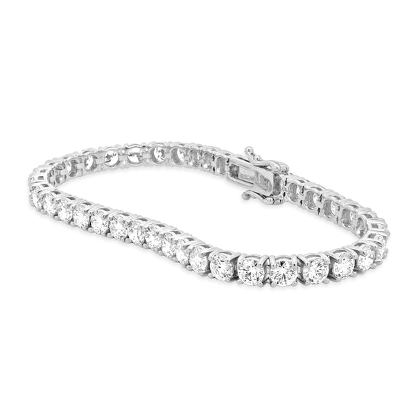 14 Karat White Gold Diamond Tennis Bracelet