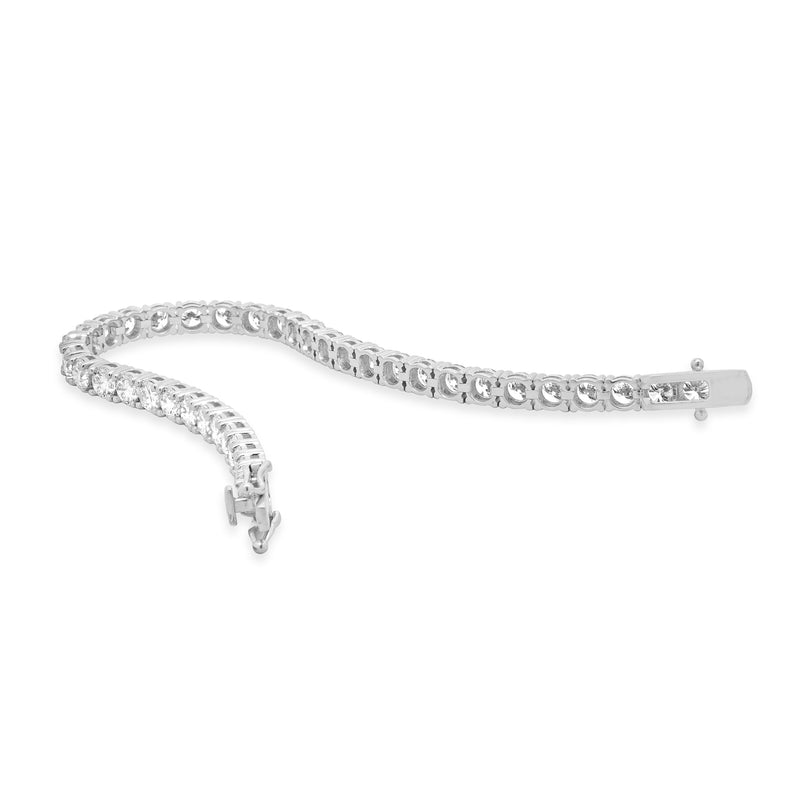 14 Karat White Gold Diamond Tennis Bracelet
