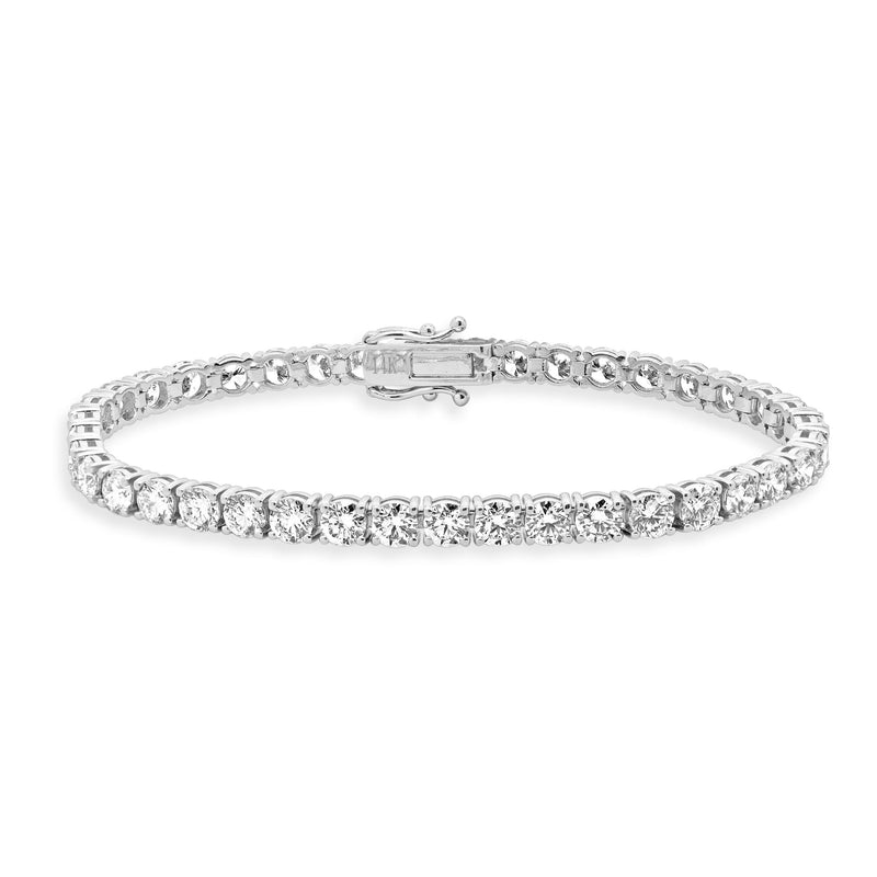14 Karat White Gold Diamond Tennis Bracelet