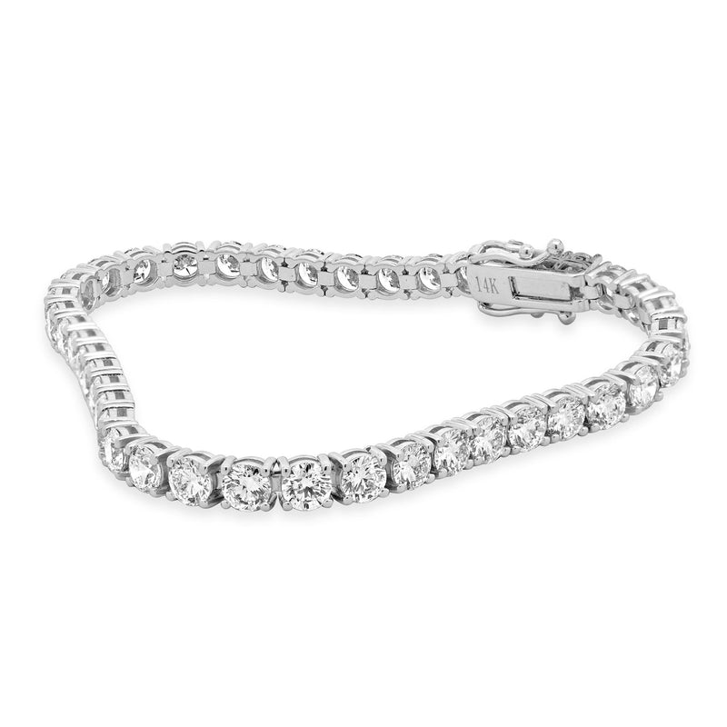 14 Karat White Gold Diamond Tennis Bracelet