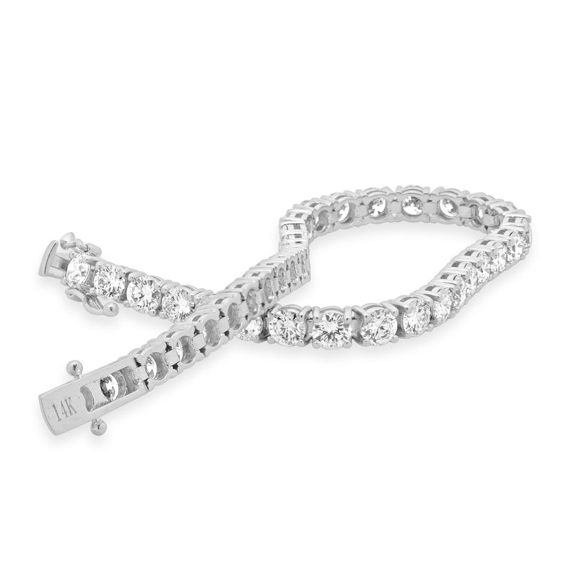 14 Karat White Gold Diamond Tennis Bracelet