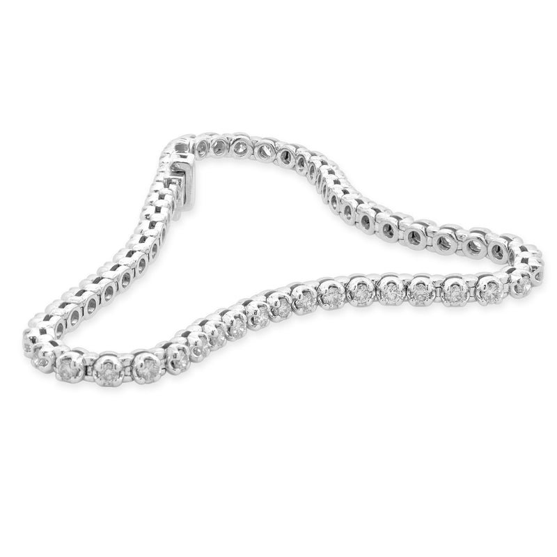 10 Karat White Gold Diamond Tennis Bracelet