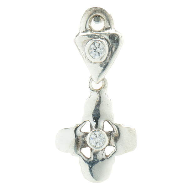 Lee Brevard Sterling Silver Double Maltese Cross Charm
