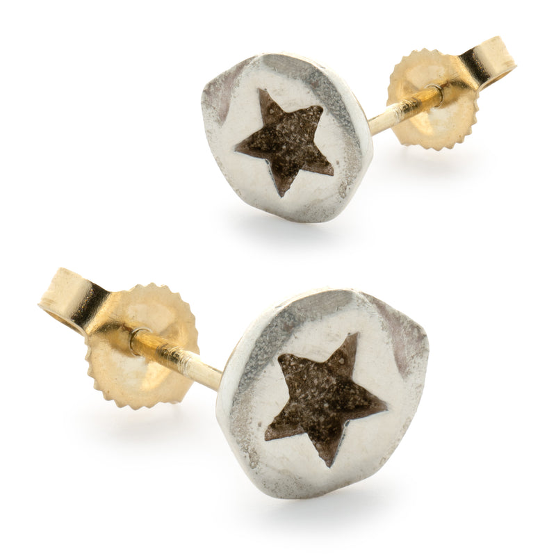 Lee Brevard Sterling Silver Star Stud Earrings