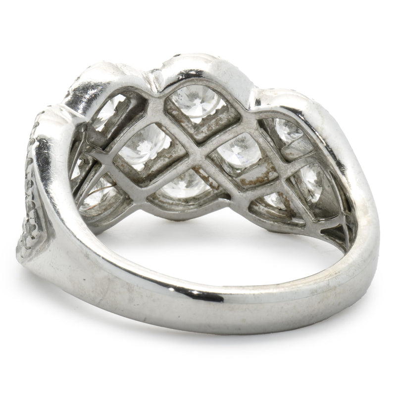 Gabriel & Co. 14 Karat White Gold Diamond Lace Cigar Band