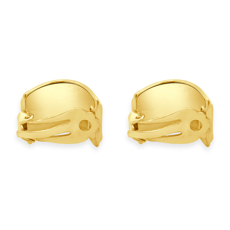 Hermes Gold Plated Enamel Clip On Earrings