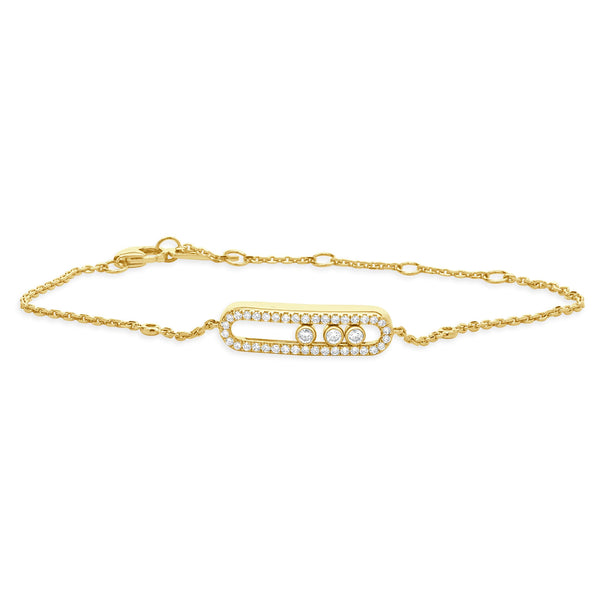 Mikassa 18 Karat Rose Gold Diamond Baby Move Bracelet