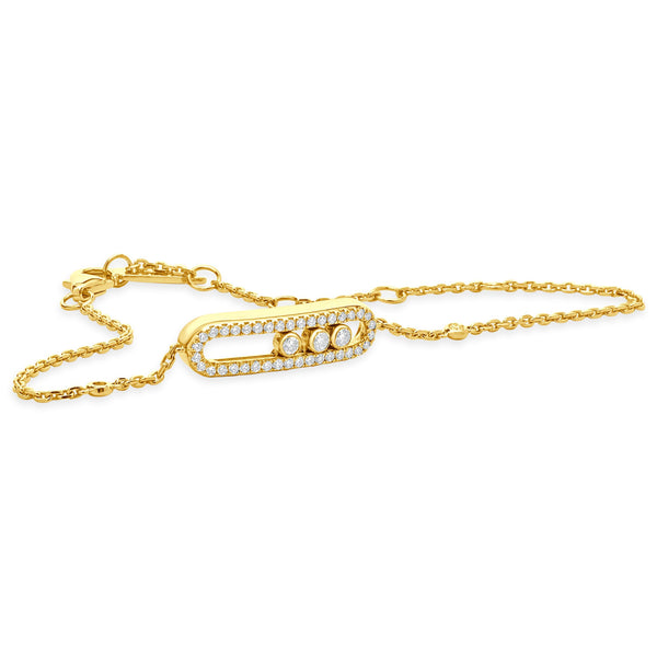 Mikassa 18 Karat Rose Gold Diamond Baby Move Bracelet