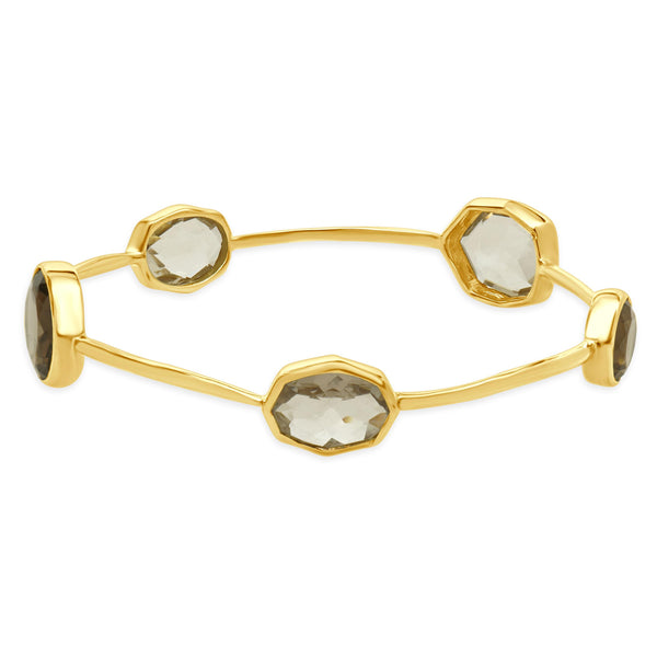 Ippolita 18 Karat Yellow Gold Quartz Rock Candy Lollipop Bangle Bracelet