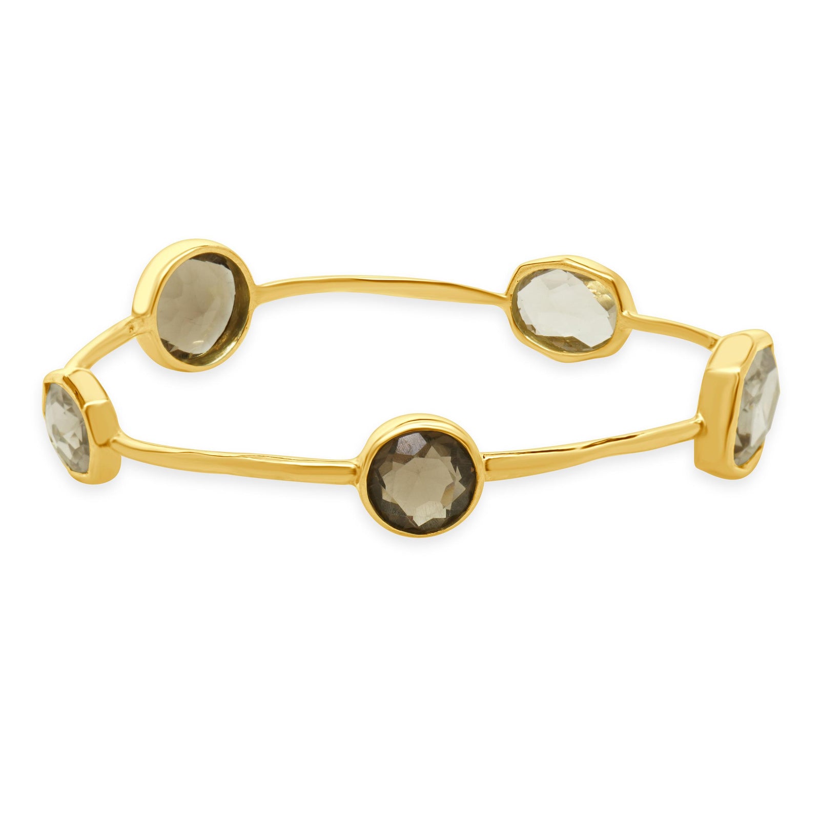 Ippolita 18 Karat Yellow Gold Quartz Rock Candy Lollipop Bangle