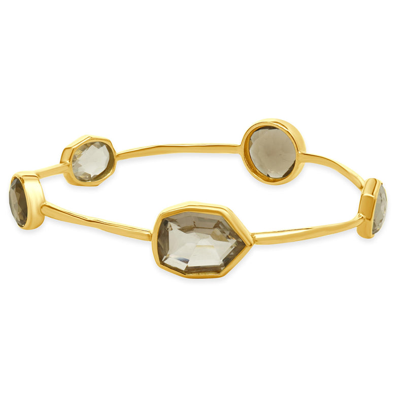 Ippolita 18 Karat Yellow Gold Quartz Rock Candy Lollipop Bangle Bracelet