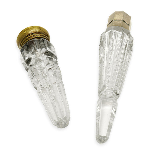 Theo W. Foster & Bros. Sterling Capped Crystal Perfume Bottles