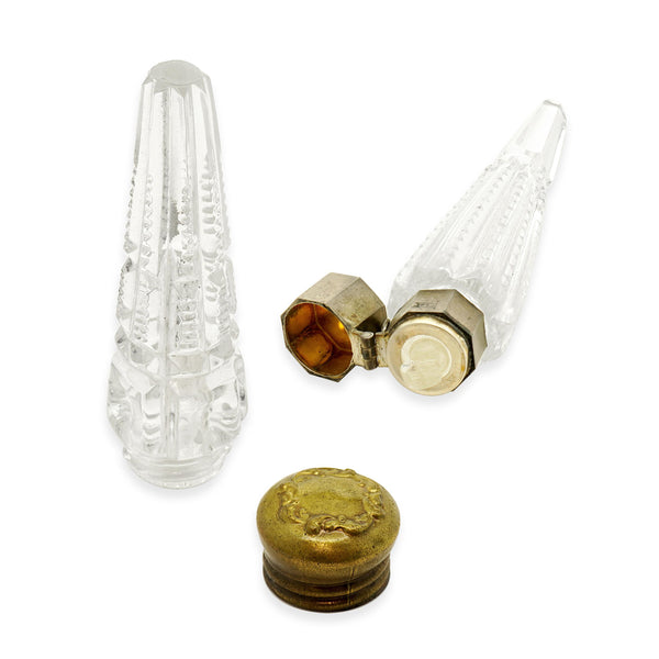 Theo W. Foster & Bros. Sterling Capped Crystal Perfume Bottles