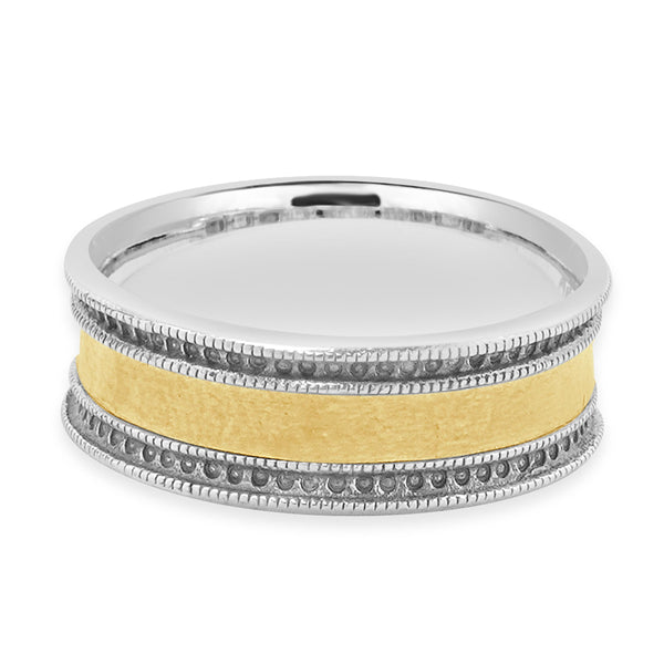 Gurhan Sterling Silver & 24 Karat Yellow Gold Concave Band