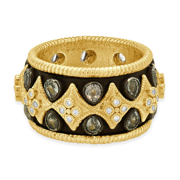 18-22K Yellow Gold and Sterling Silver Sapphire and Diamond “