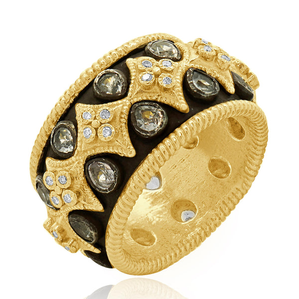 18-22K Yellow Gold and Sterling Silver Sapphire and Diamond “