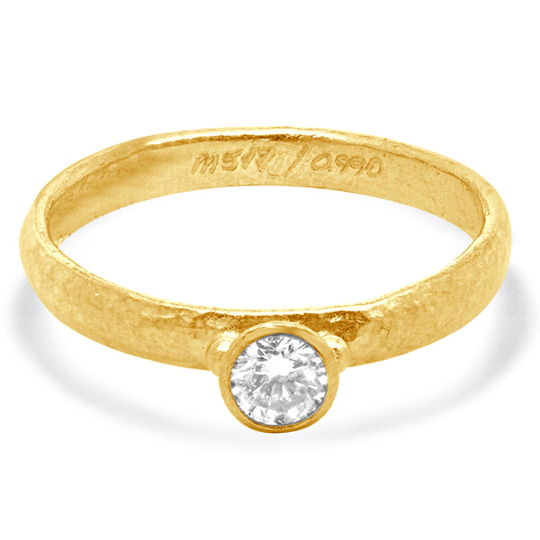 Gurhan 24 Karat Yellow Gold Diamond Prism Collection Ring