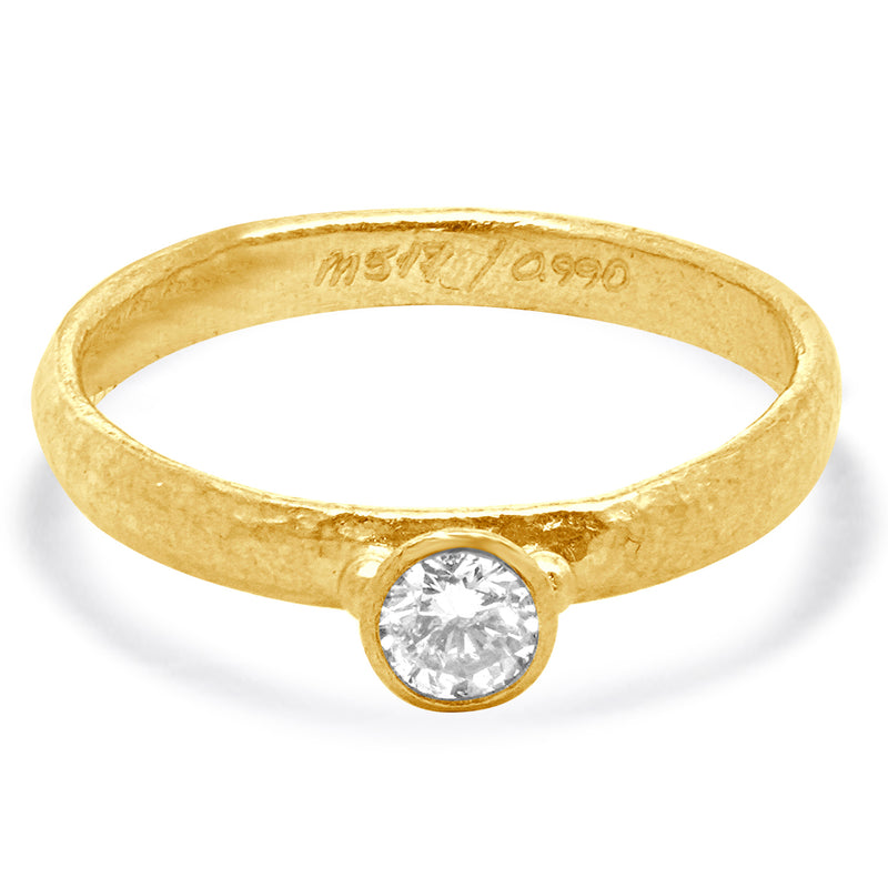 Gurhan 24 Karat Yellow Gold Diamond Prism Collection Ring