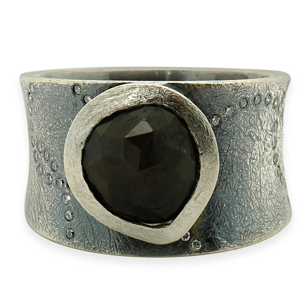 Todd Reed Palladium & Sterling Silver Rose Cut Diamond Ring