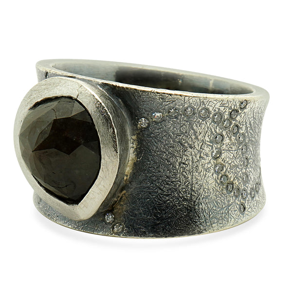 Todd Reed Palladium & Sterling Silver Rose Cut Diamond Ring