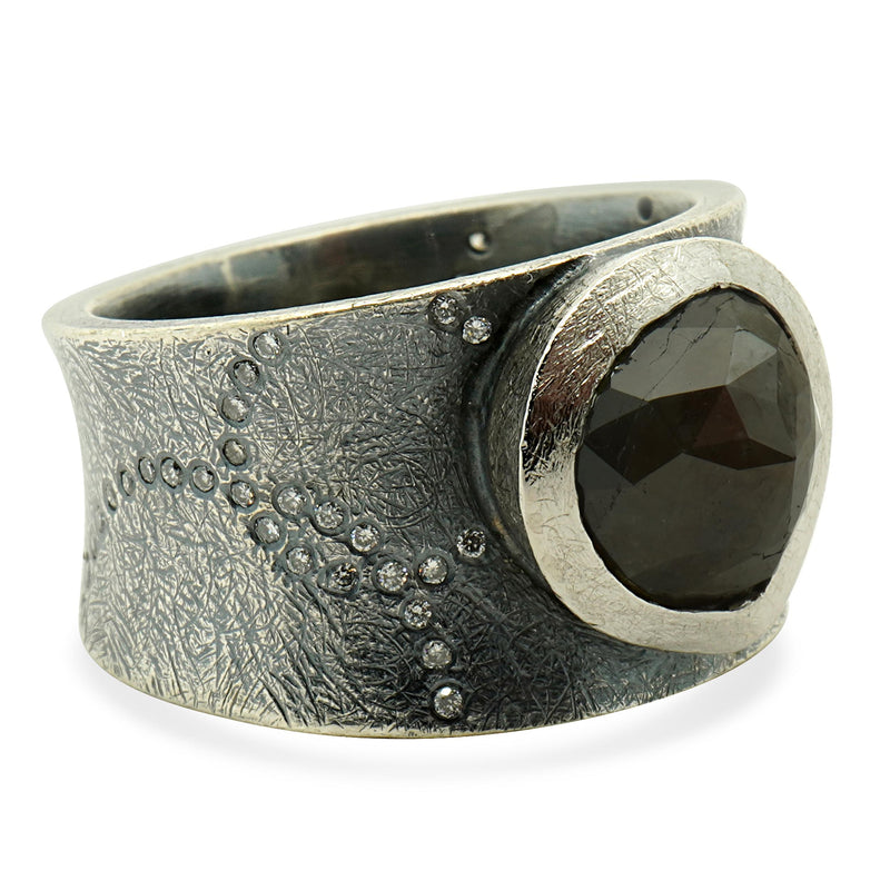 Todd Reed Palladium & Sterling Silver Rose Cut Diamond Ring