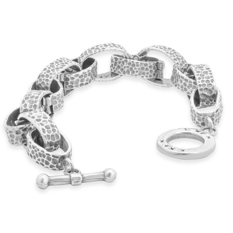Claudio Agudato Sterling Silver Oval Link Bracelet
