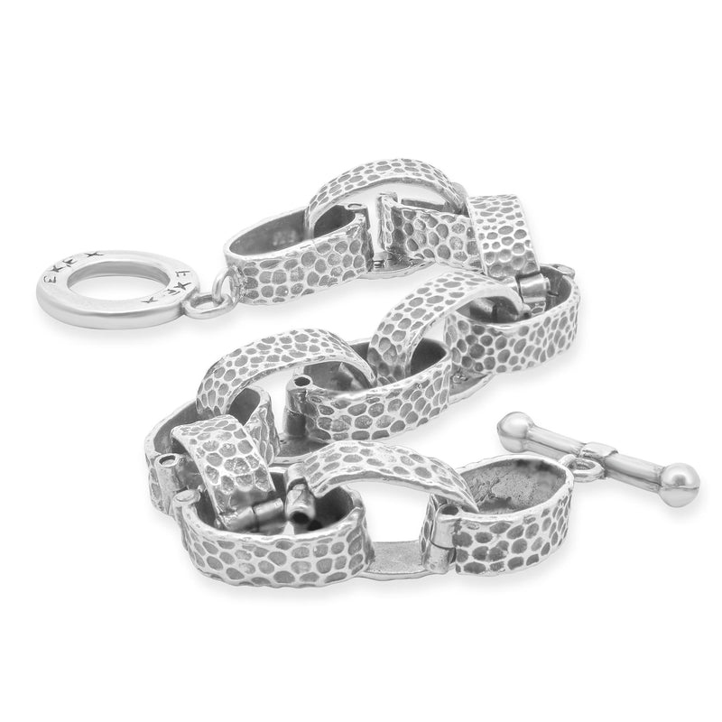 Claudio Agudato Sterling Silver Oval Link Bracelet