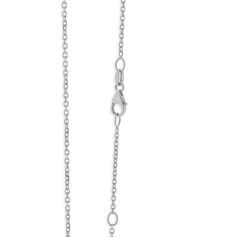 Joseph Levine 14 Karat White Gold Garnet and Diamond Necklace