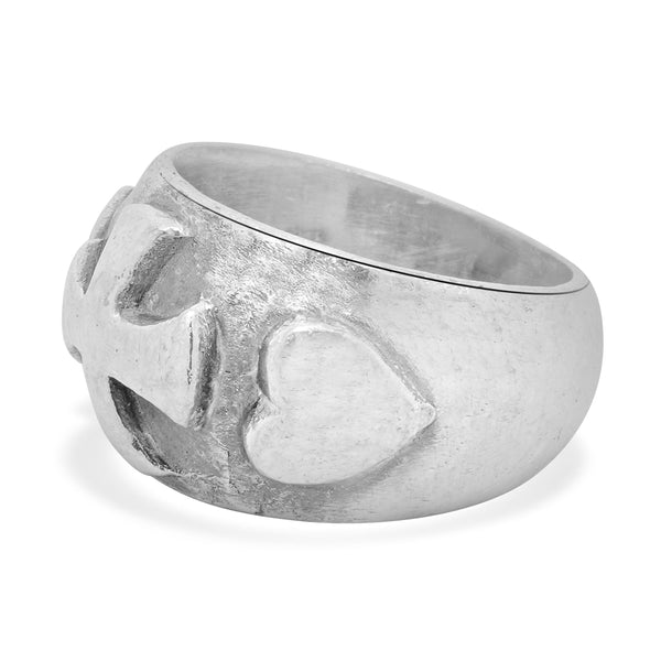 Lee Brevard Sterling Silver Iron Heart Ring