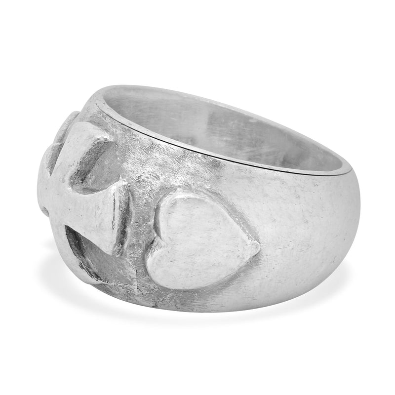 Lee Brevard Sterling Silver Iron Heart Ring