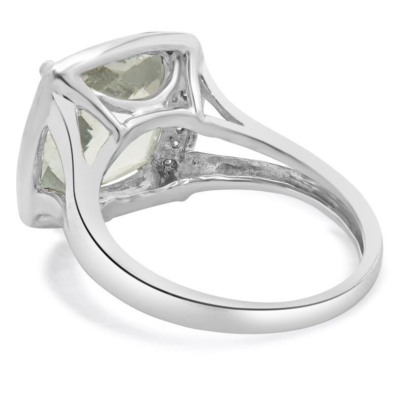 Clyde Duneiere 18 Karat White Gold White Topaz and Diamond Cocktail Ring
