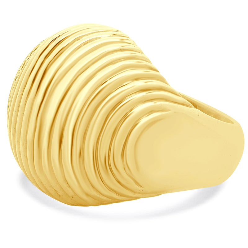 Sevan 18 Karat Yellow Gold Diamond Dome Ring