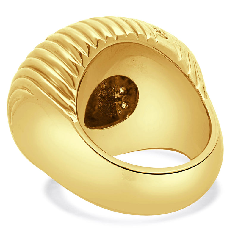 Sevan 18 Karat Yellow Gold Diamond Dome Ring